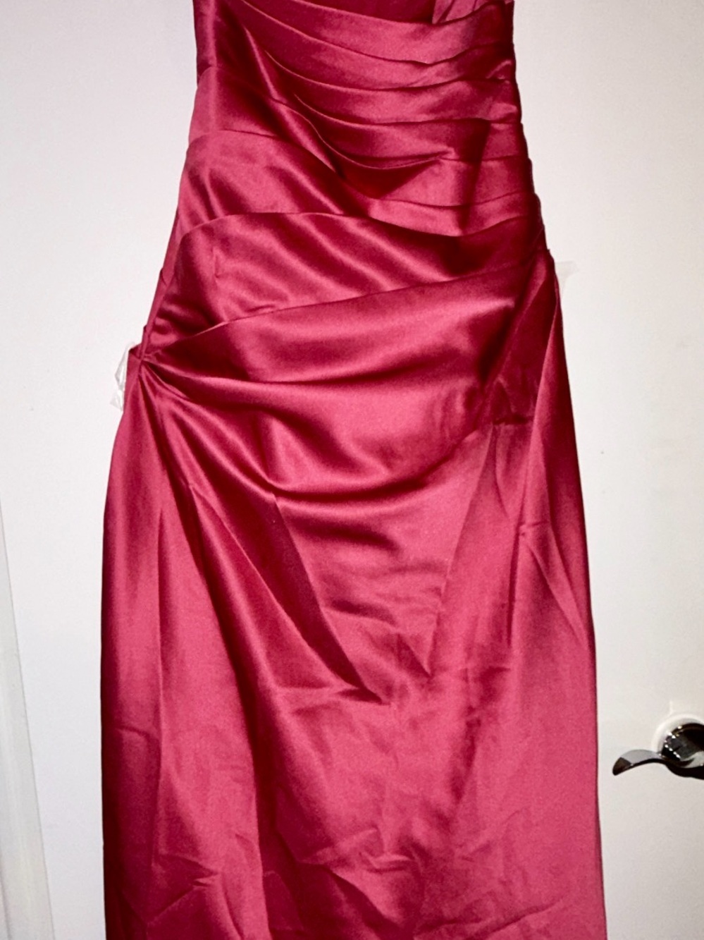 David's Bridal Satin strapless Dress
